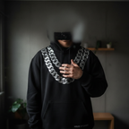 carri-chrome-chain-hoodie lifestyle