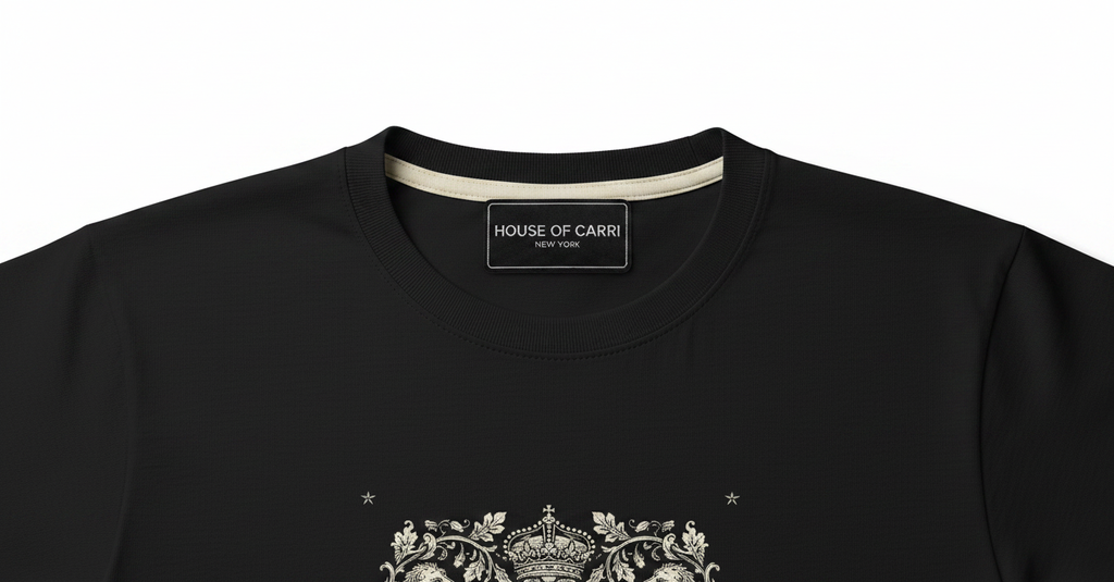 carri-heritage-crest-tee-house-of-carri inside-neck label
