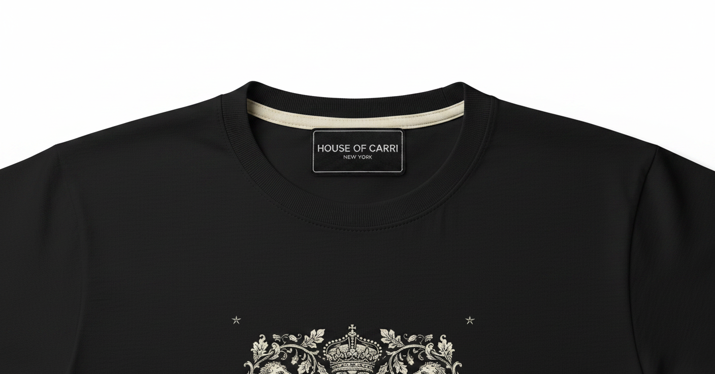 carri-heritage-crest-tee-house-of-carri inside-neck label