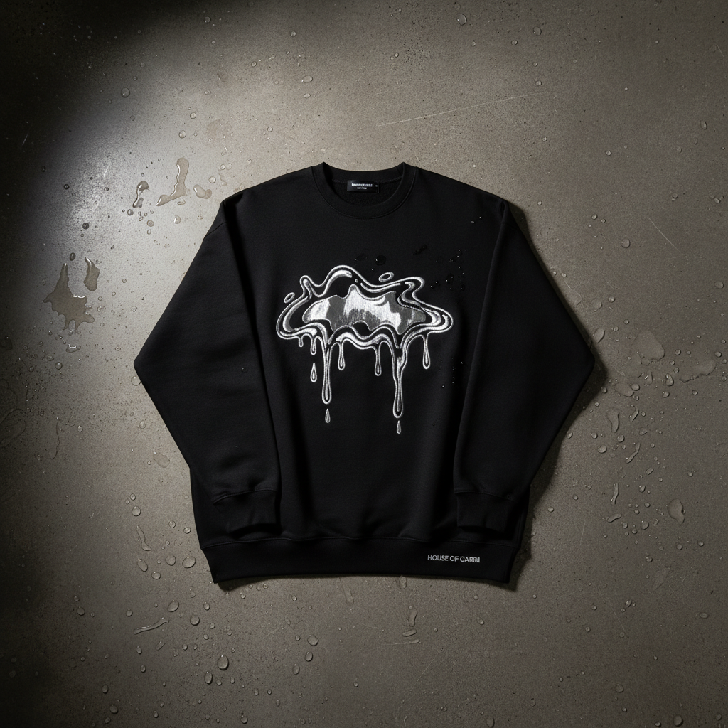 CARRI Liquid Mercury Crewneck