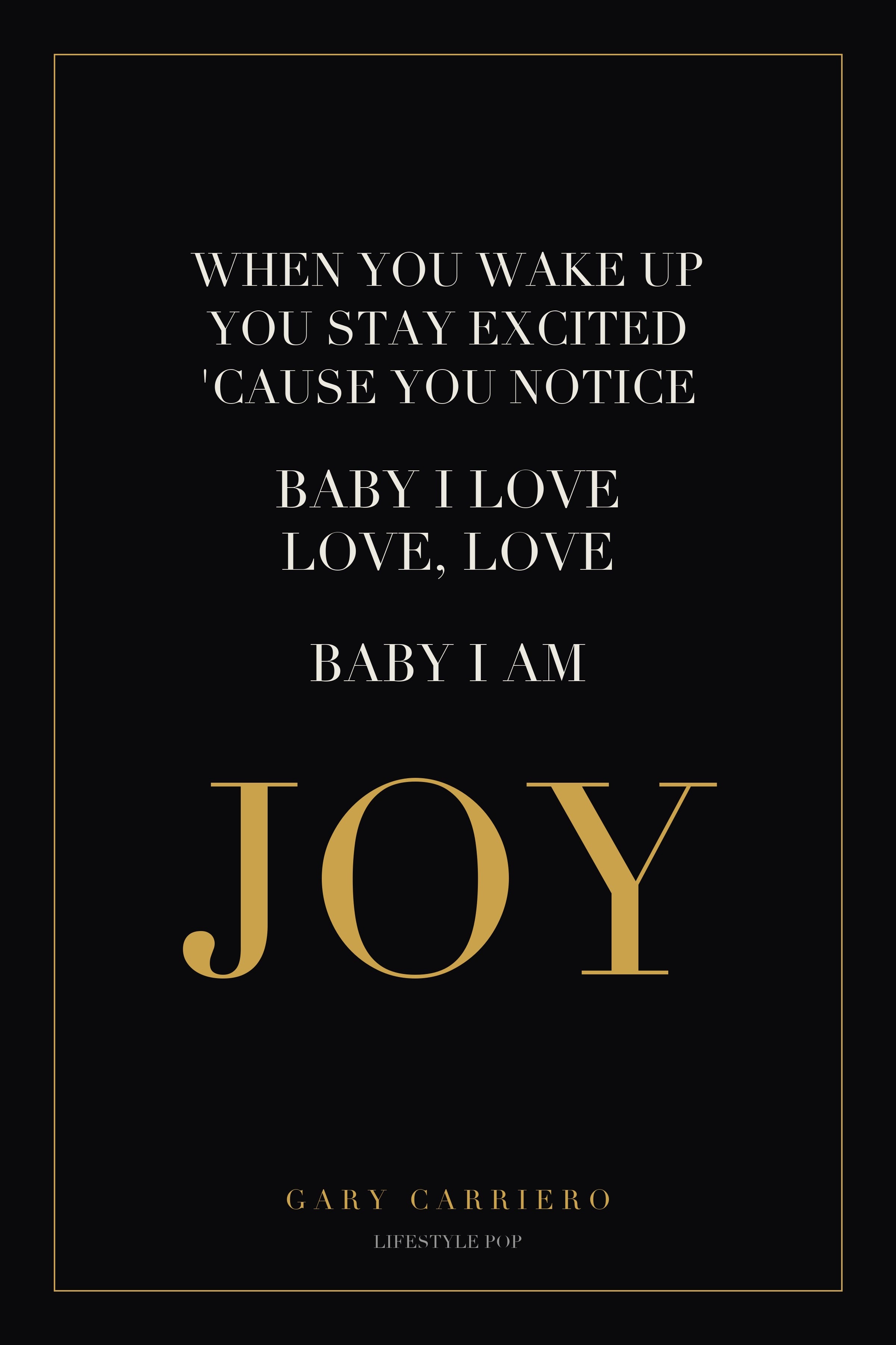 JOY Lyric Print 12x18 — House of Carri x GetLife Records