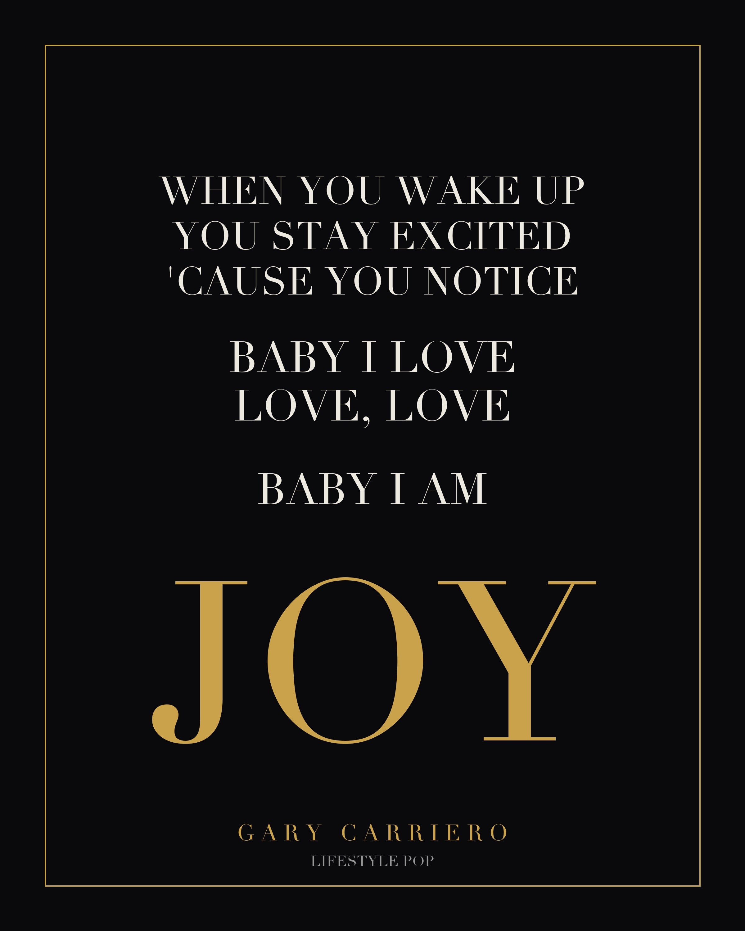 JOY Lyric Print 16x20 — House of Carri x GetLife Records